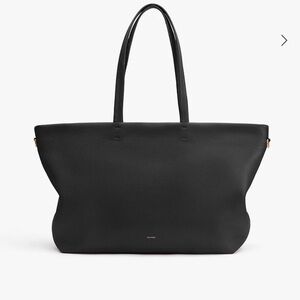 Cuyana LNK leather easy zip black Tote Bag
